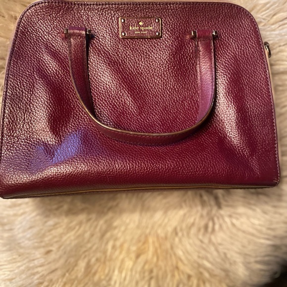 kate spade Handbags - Kate Spade Burgundy Leather Satchel